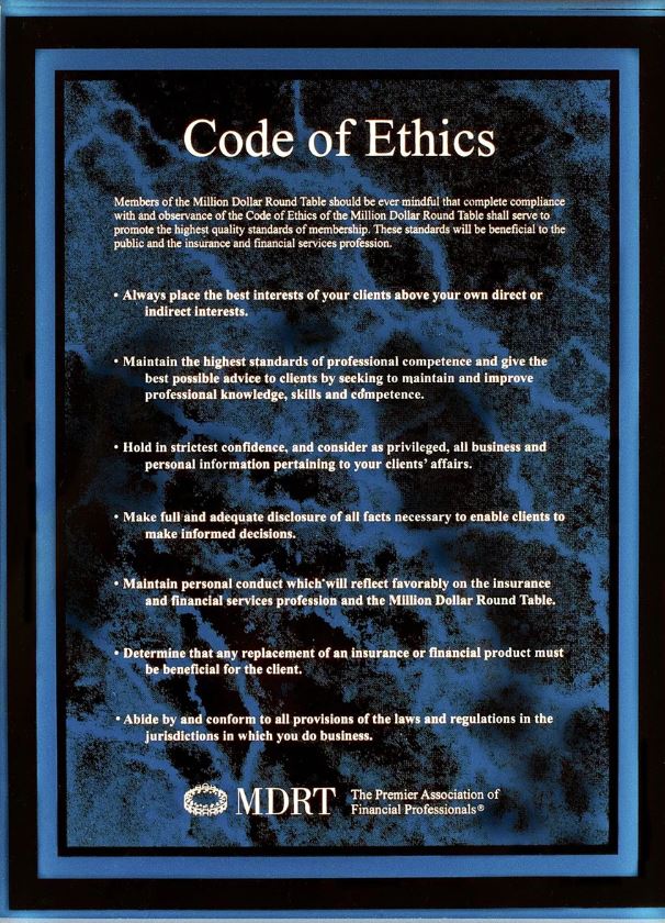 MDRT Code of Ethics